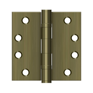 Deltana 4 x 4 Inch  Door Hinge - Antique Nickel