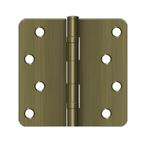 Deltana 4 x 4 Inch  Door Hinge -  Antique Brass