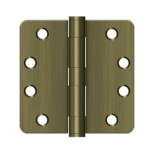 Deltana 4 x 4 Inch  Door Hinge - Antique Brass