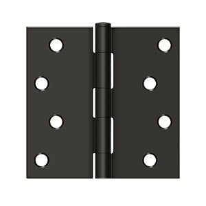 Deltana 4 x 4 Inch  Door Hinge - Oil Rubbed Bronze