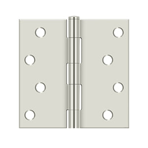 Deltana 4 x 4 Inch  Door Hinge - Polished Nickel