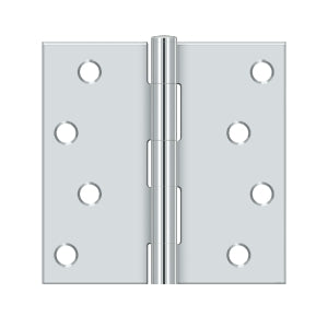 Deltana 4 x 4 Inch  Door Hinge - Polished Chrome