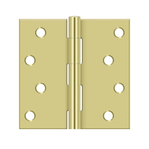 Deltana 4 x 4 Inch  Door Hinge - Polished Brass