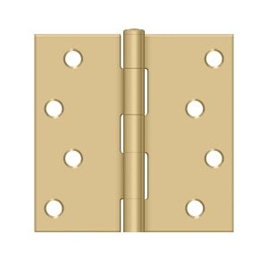 Deltana 4 x 4 Inch  Door Hinge - Brushed Brass
