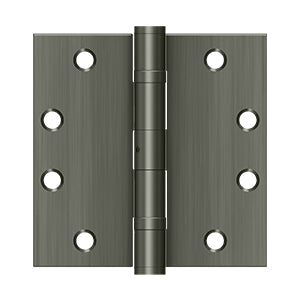 Deltana 4 1/2 x 4 1/2 Inch  Door Hinge - Antique Nickel