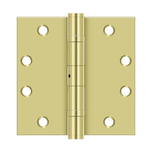 Deltana 4 1/2 x 4 1/2 Inch  Door Hinge - Polished Brass