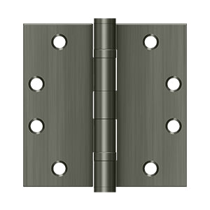 Deltana 4 1/2 x 4 1/2 Inch  Door Hinge - Antique Nickel