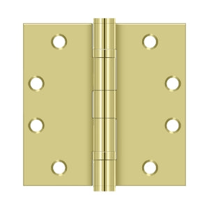 Deltana 4 1/2 x 4 1/2 Inch Square Corner Heavy Duty Ball Bearing NRP Steel Hinge - Pair