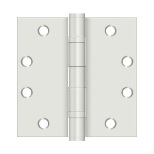 Deltana 4 1/2 x 4 1/2 Inch Square Corner Heavy Duty Ball Bearing NRP Steel Hinge - Pair