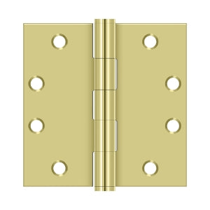 Deltana 4 1/2 x 4 1/2 Inch  Door Hinge - Polished Brass
