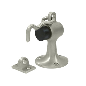 Deltana Solid Brass 3 3/4 Inch Floor Mounted Bumper - Brushed Nickel