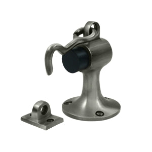 Deltana Solid Brass 3 3/4 Inch Floor Mounted Bumper - Antique Nickel