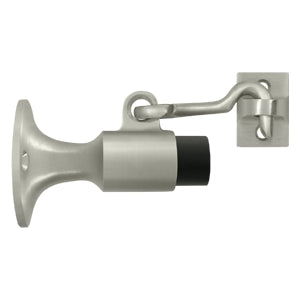 Deltana Solid Brass Wall Mounted Bumper with Holder - Brushed Nickel
