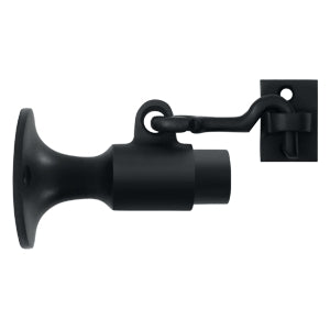 Deltana Solid Brass Wall Mounted Bumper with Holder - Flat Black