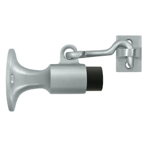 Deltana Solid Brass Wall Mounted Bumper with Holder - Brushed Chrome