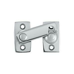 Deltana Solid Brass Shutter Bar/Door Latch - Polished Chrome