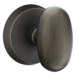Emtek Sandcast Bronze Egg Knob - Style #2 Rosette