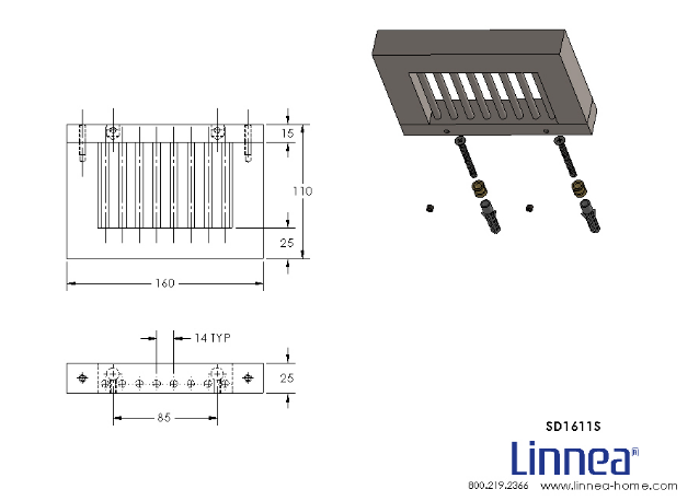 Linnea SD1611S Stainless Steel Soap Dish