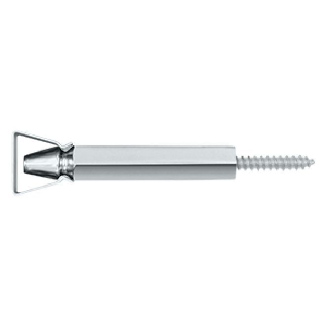 Deltana Solid Brass Shutter Door Holder - Polished Chrome