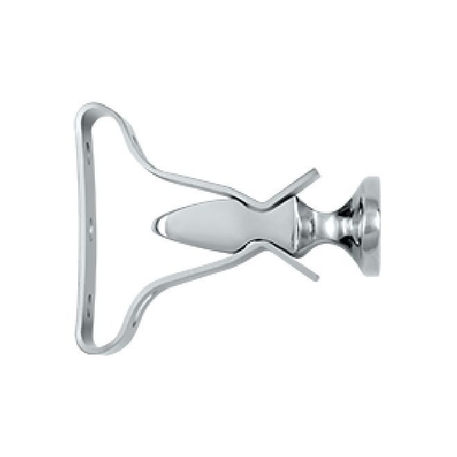 Deltana Solid Brass Shutter Door Holder - Polished Chrome