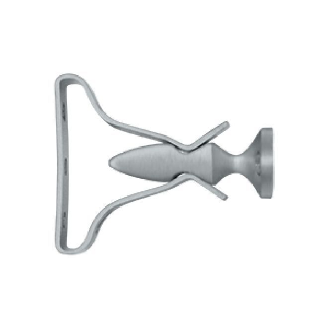 Deltana Solid Brass Shutter Door Holder - Satin Chrome