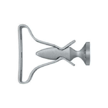 Deltana Solid Brass Shutter Door Holder - Satin Chrome