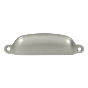 Deltana Solid Brass 4 Oval Shell Pull - Brushed Nickel