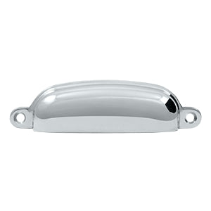 Deltana Solid Brass 4 Oval Shell Pull - Polished Chrome