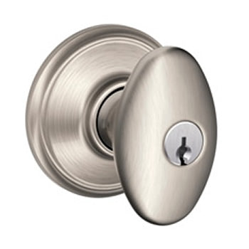 Schlage Siena Keyed Doorknob in Satin Nickel
