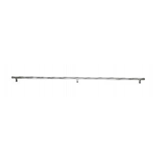 Solid Bar Pull 3 posts - 2x15 1/8 inch (c-c) Brushed Stainless Steel