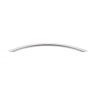 Top Knobs SS17 Stainless Steel Collection Solid Bowed Bar Pull 8 13/16 Inch CC Brushed Stainless Steel