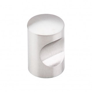 Top Knobs SS22 Stainless Steel Collection Indent Knob 1 Inch Brushed Stainless Steel