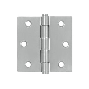 Deltana 3 x 3 Inch  Door Hinge - Brushed Stainless