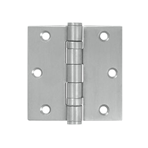 Deltana 3 1/2 x 3 1/2 Inch  Door Hinge - Brushed Stainless Steel