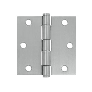 Deltana 3 1/2 x 3 1/2 Inch  Door Hinge - Brushed Stainless Steel