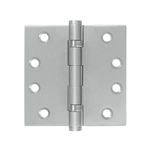 Deltana 4 x 4 Inch  Door Hinge - Brushed Stainless Steel 2 Ball Bearing
