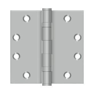 Deltana 4 1/2 x 4 1/2 Inch  Door Hinge - Brushed Stainless Steel