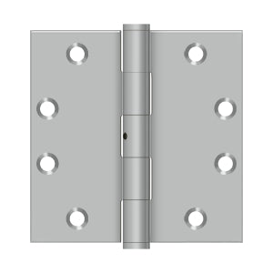 Deltana 4 1/2 x 4 1/2 Inch  Door Hinge - Brushed Stainless Steel