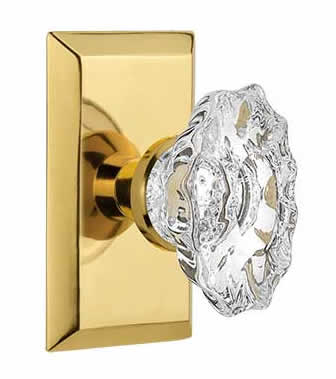 Nostalgic Warehouse Studio Plate with Chateau Crystal Knob