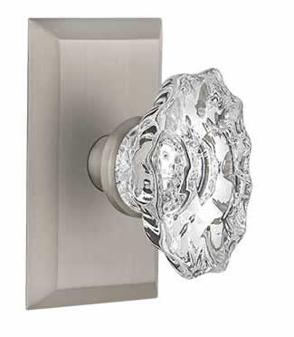 Nostalgic Warehouse Studio Plate with Chateau Crystal Knob