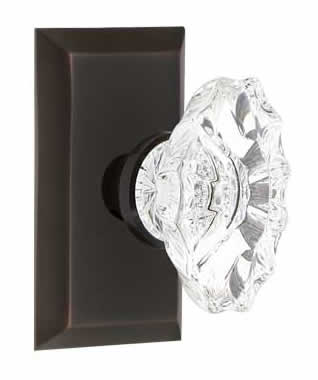 Nostalgic Warehouse Studio Plate with Chateau Crystal Knob