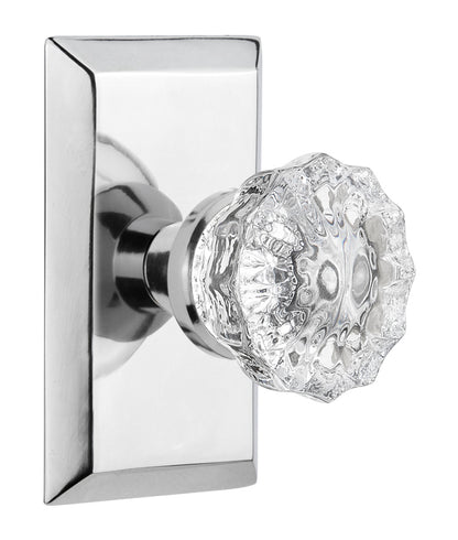 Nostalgic Warehouse Studio Plate with Crystal Knob