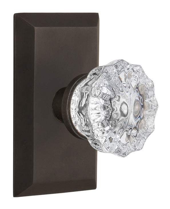 Nostalgic Warehouse Studio Plate with Crystal Knob