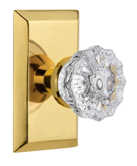 Nostalgic Warehouse Studio Plate with Crystal Knob