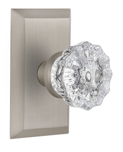 Nostalgic Warehouse Studio Plate with Crystal Knob