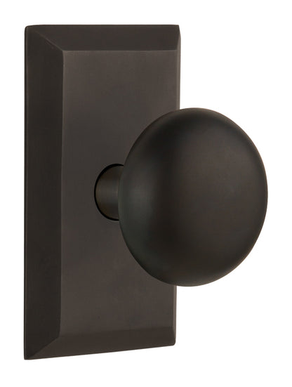 Nostalgic Warehouse Studio Plate with New York Knob