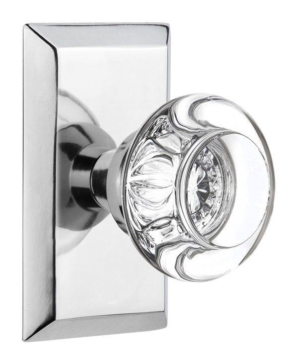 Nostalgic Warehouse Studio Plate with Round Clear Crystal Knob
