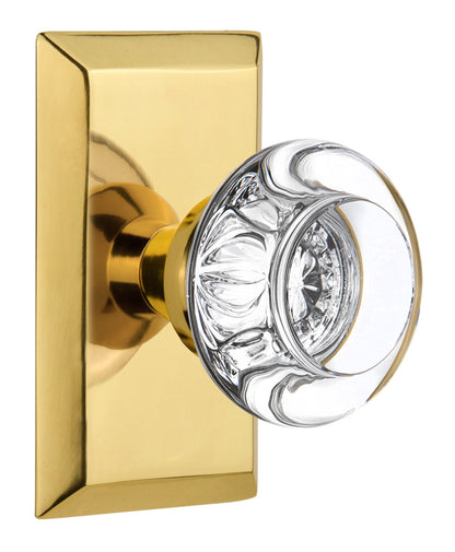 Nostalgic Warehouse Studio Plate with Round Clear Crystal Knob