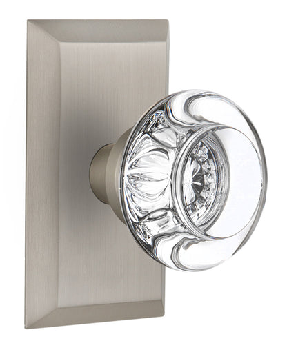 Nostalgic Warehouse Studio Plate with Round Clear Crystal Knob