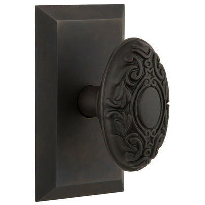 Nostalgic Warehouse Victorian Knob with Studio Plate - Oil rubbed bronze